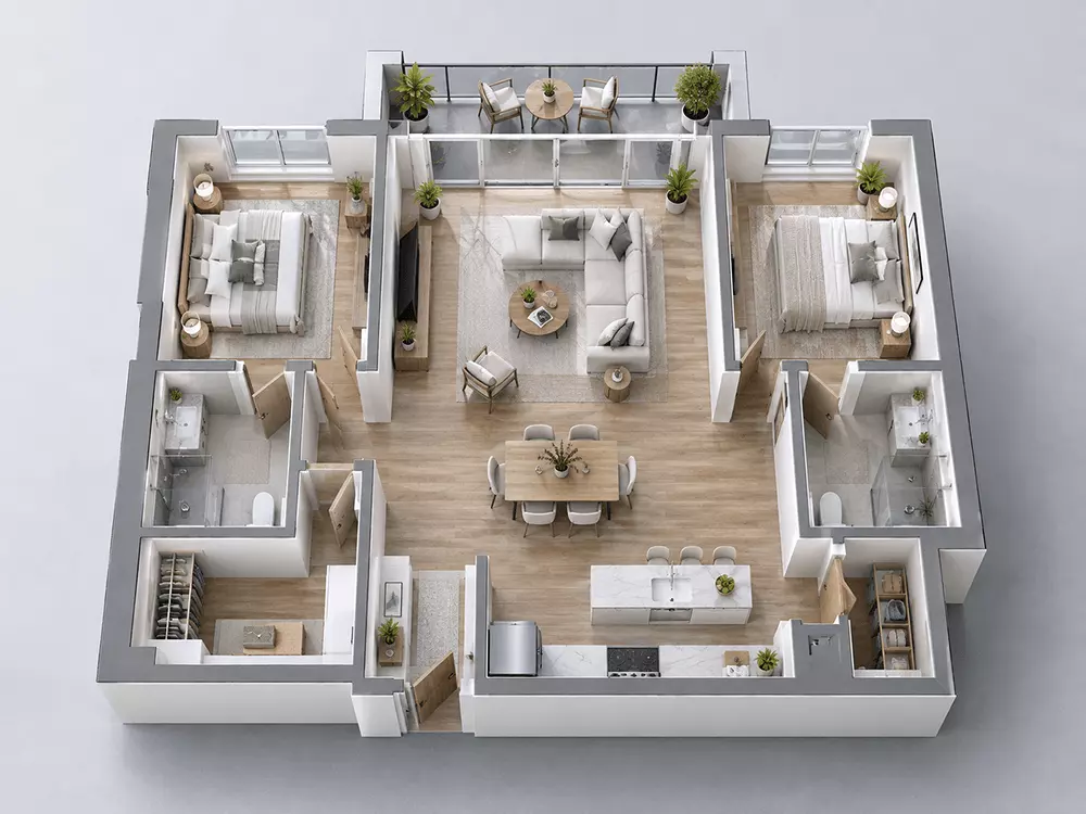 Wohnung · 2 Schlafzimmer