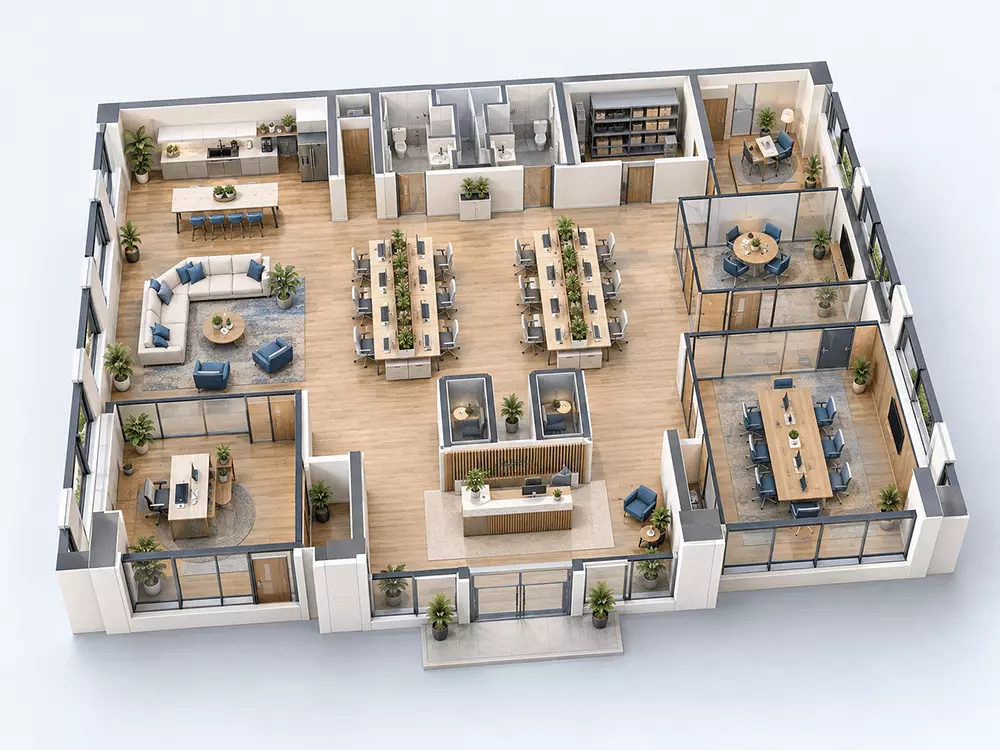Büro · Flexibler Arbeitsbereich
