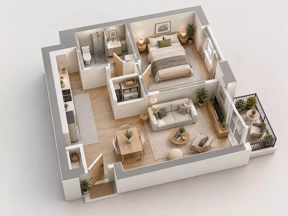 Kleine Wohnung · 1 Schlafzimmer